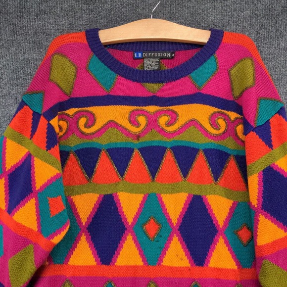 I.B. Diffusion Women's Pullover Sweater Multicolor Size M Geometric Colorful120 - Picture 8 of 14